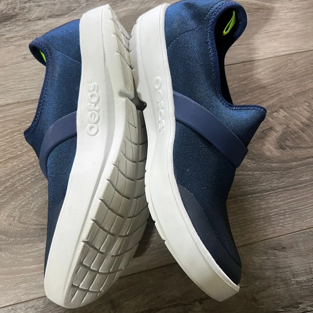 OOFOS Oomg Low Mesh White / Navy ~ US Women’s 9 - Picture 5 of 8